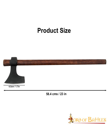 Hache barbu viking forgée à la main