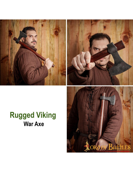 Hache barbu viking forgée à la main