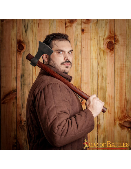 Hache barbu viking forgée à la main