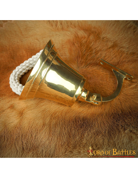 Cloche d'urgence médiévale en laiton...