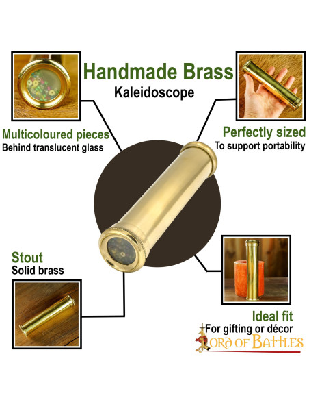 Kaléidoscope médiéval en laiton, fait...