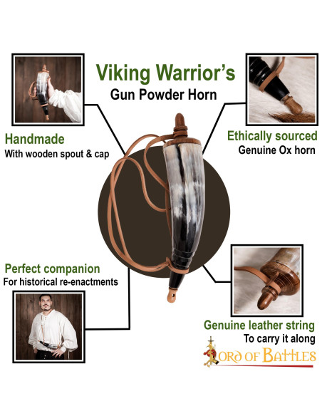 Poudre à canon fabriquée en corne de...