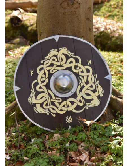 Bouclier anglo-saxon peint à la main...