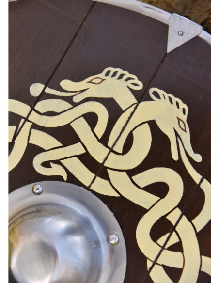 Bouclier anglo-saxon peint à la main...