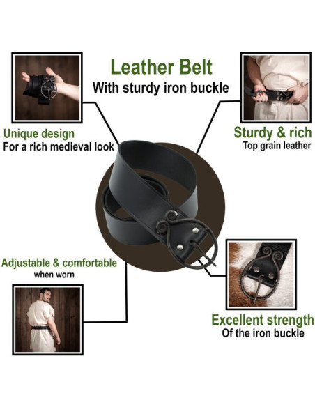 Ceinture médiévale Dark Age boucle en...