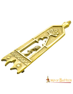 Fermeture de ceinture médiévale en laiton