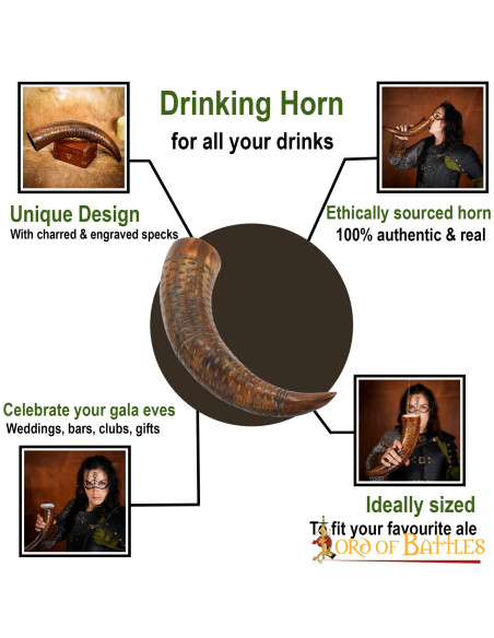 Corne à boire viking sur corne de...