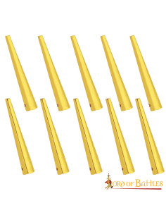 Ensemble de 10 aiglets-accessoires médiévaux en laiton... 2