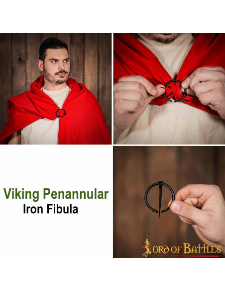 Fibule de cape médiévale en fer forgé