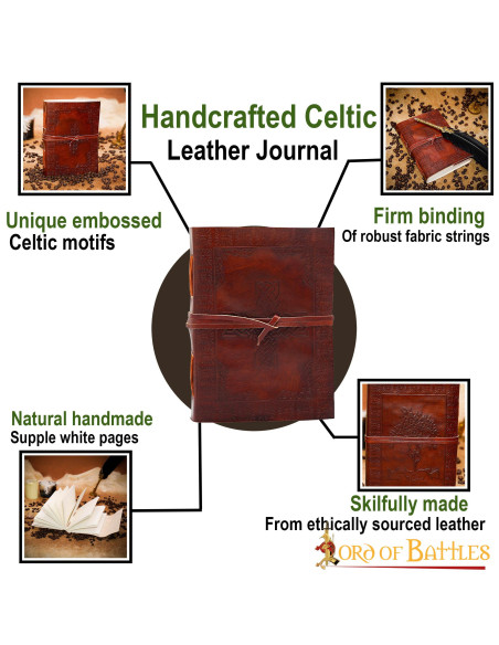 Journal celtique avec croix et arbre...