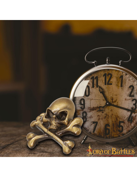 Patch crâne de pirate en laiton pour GN