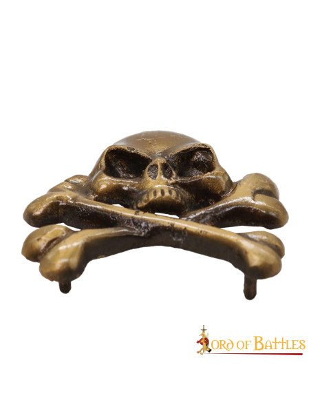 Patch crâne de pirate en laiton pour GN