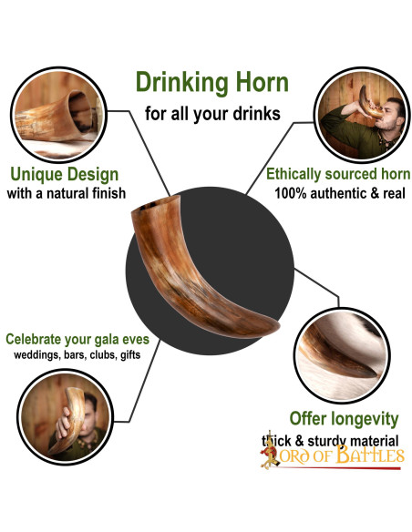 Corne à boire médiévale avec finition...