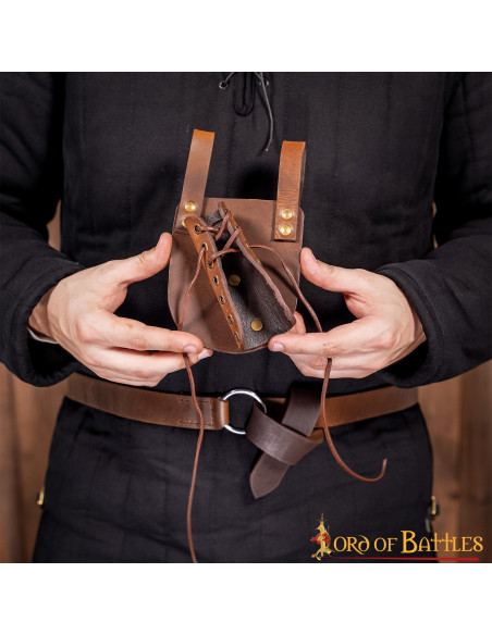 Baudrier en cuir pour poignard ou...