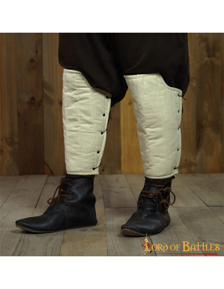 Grèves médiévales rembourrées, marron...