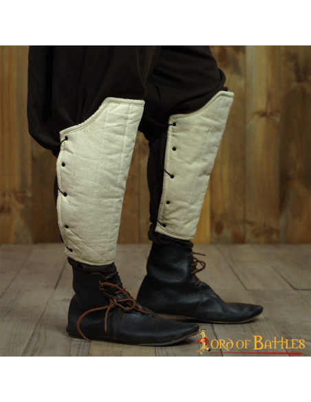 Grèves médiévales rembourrées, marron...