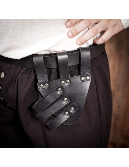 Épée Baldric Renaissance en cuir, noir