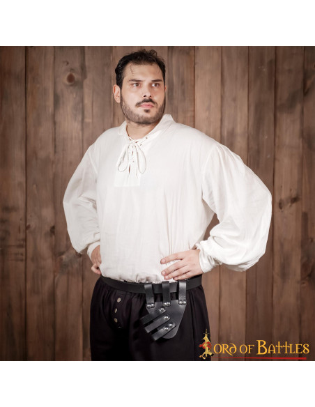 Épée Baldric Renaissance en cuir, noir