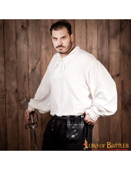 Épée Baldric Renaissance en cuir, noir