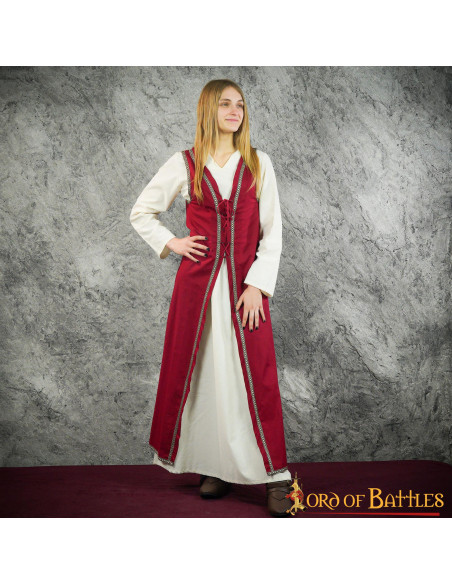 Brial Medieval Juliette en Grenat