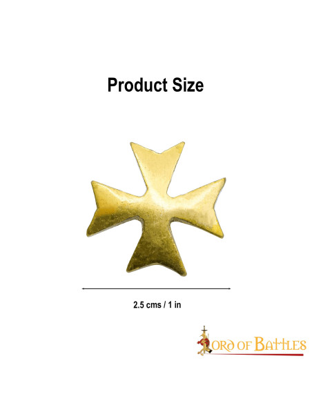 Jeu de 5 Croix Templières en laiton...