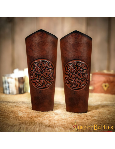 Bracelets spirales celtiques en cuir...