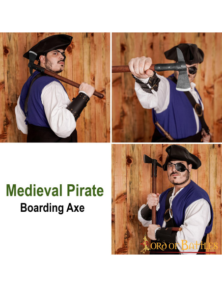 Hache d'embarquement pirate avec tête...