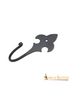 Cintre fleur de lys médiéval en fer forgé pour mur