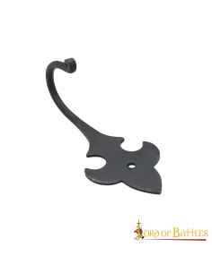 Cintre fleur de lys médiéval en fer forgé pour mur 2