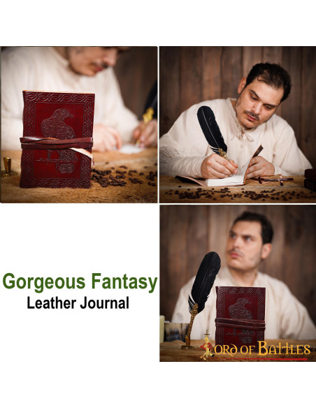 Journal en cuir aigle celtique