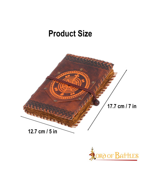 Carnet de boussole de navigateur en cuir