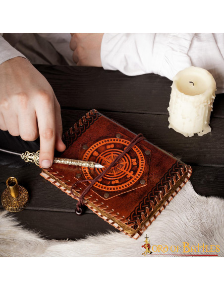 Carnet de boussole de navigateur en cuir