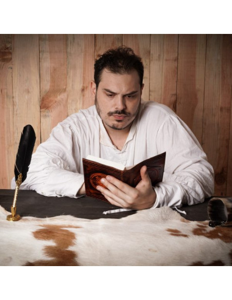 Journal de bord Fleur de Lys, cuir