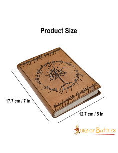 Journal en cuir gaufré Arbre du Gondor, pages naturelles 2