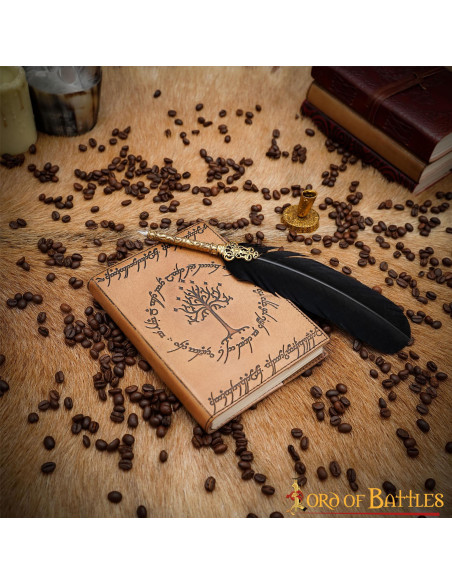 Journal en cuir gaufré Arbre du...