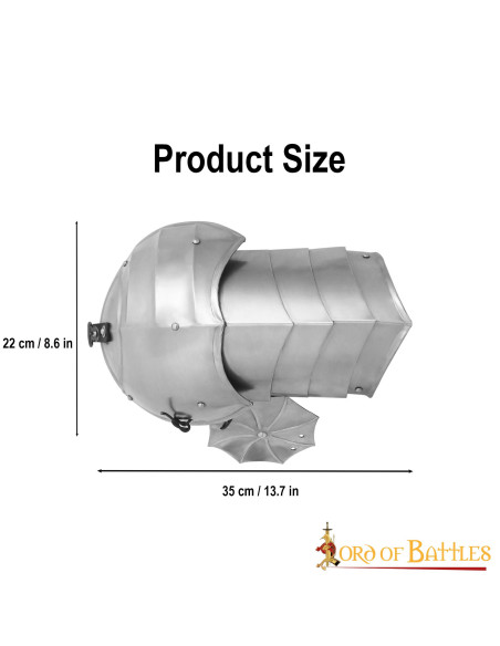 Épaulières médiévales avec boucliers