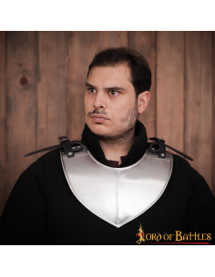 Gorgerin en acier médiéval classique