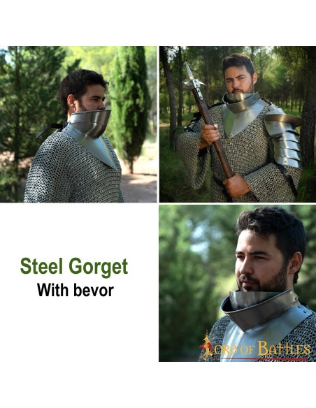 Gorgerin médiéval à bavette, XVe siècle