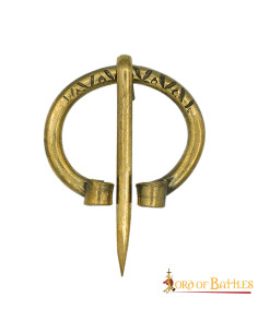 Broche viking en laiton, 3,5 cm.