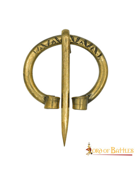 Broche viking en laiton, 3,5 cm.