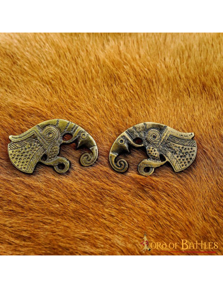 Corbeaux en laiton antique avec...