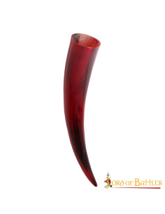 Corne rouge à boire dans la corne de boeuf (400-500 ml.)