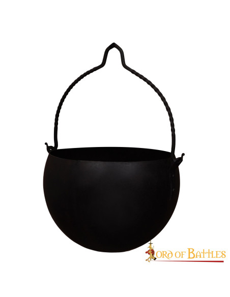 Chaudron de cuisine médiévale en fer...