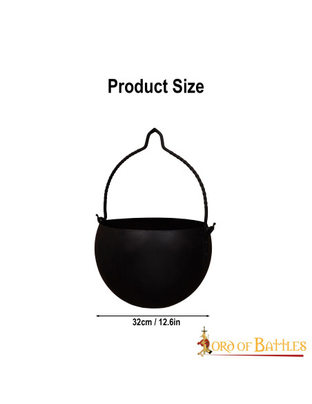 Chaudron de cuisine médiévale en fer...