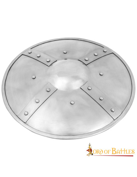 Bouclier médiéval rond, XVe siècle...