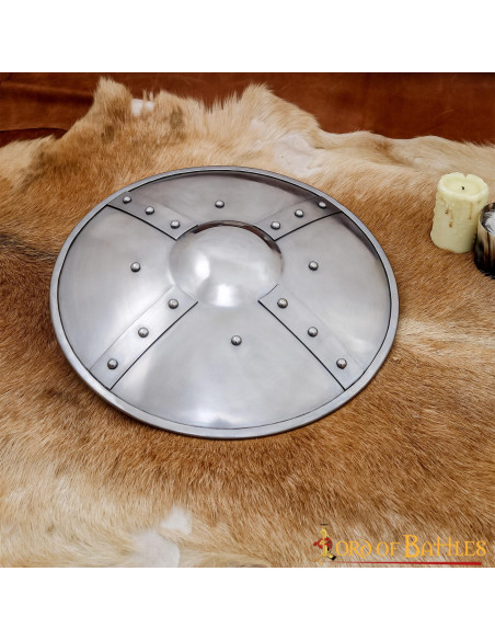 Bouclier médiéval rond, XVe siècle...