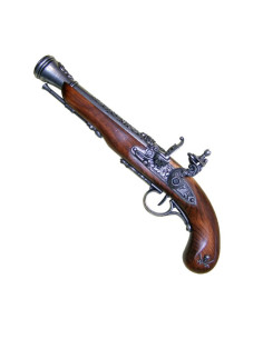 Pistolet pirate à silex du XVIIIe siècle (gaucher)