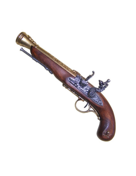 Pistolet pirate à silex du XVIIIe siècle (gaucher)