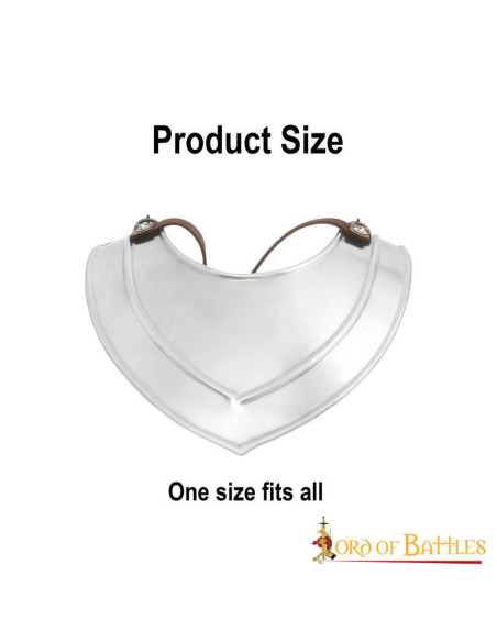 Gorgerin médiéval simple en acier doux