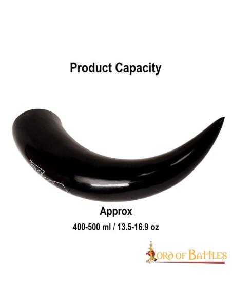 Corne de boeuf à boire avec motif...